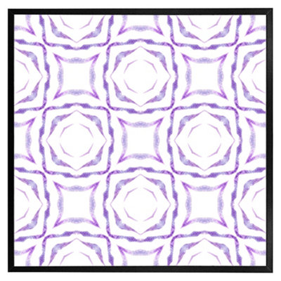 Purple brilliant boho (Picutre Frame) / 24x24" / Oak