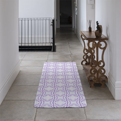 Purple Brilliant Boho Runner Special Soft Home Rug