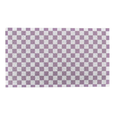 Purple Check Doormat (70 x 40cm)