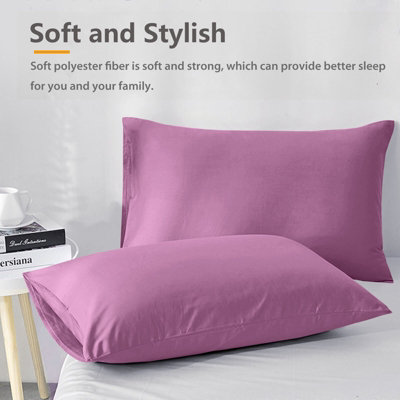 Purple Dyed Plain Pillow Protector Cover Soft & Stylish Pillowcase