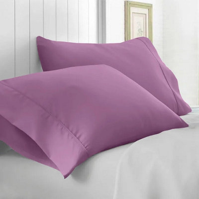Purple Dyed Plain Pillow Protector Cover Soft & Stylish Pillowcase