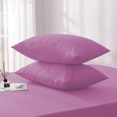 Purple Dyed Plain Pillow Protector Cover Soft & Stylish Pillowcase
