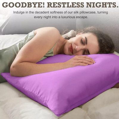 Purple Dyed Plain Pillow Protector Cover Soft & Stylish Pillowcase