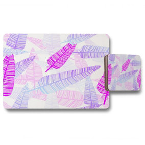 Purple Feathers (Placemat & Coaster Set) / Default Title