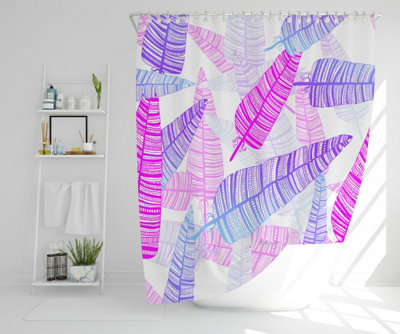 Purple Feathers (Shower Curtain) / Default Title