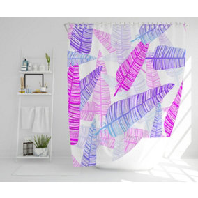 Purple Feathers (Shower Curtain) / Default Title