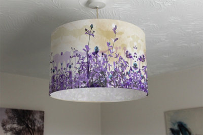 Purple Flowers Ceiling Lamp Shade 25cm x 22cm Lamp Shade