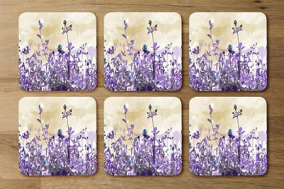 Purple Flowers (Coaster) / Default Title