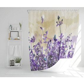 Purple Flowers (Shower Curtain) / Default Title