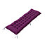 Purple Garden Bench Recliner Chair Swing Chair Seat Pad Cushion Sunlounger Cushion in Outdoor or Indoor  W 50 cm x L 160 cm