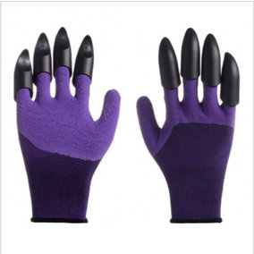 Purple Garden planting digging Protective Gloves