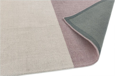 Purple Geometric Handmade Luxurious Modern Wool Rug Easy to clean Living Room and Bedroom-200cm X 300cm