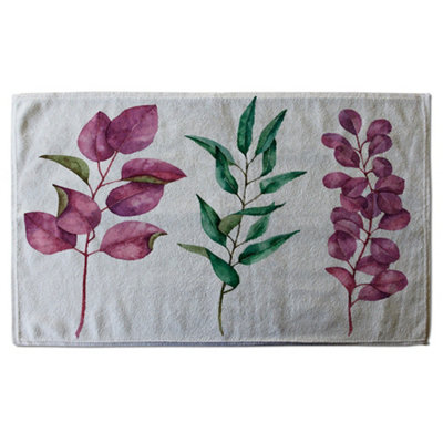Purple & Green Leaves (Bath Towel) / Default Title Price Comparisons | Compare The Build