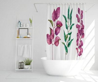 Purple & Green Leaves (Shower Curtain) / Default Title Price Comparisons | Compare The Build