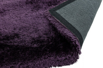 Purple Handmade , Luxurious , Modern , Plain , Shaggy , Sparkle Easy to Clean Rug for Living Room, Bedroom - 140cm X 200cm