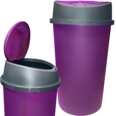 Purple KITCHEN BIN Touch Top Bin for Home Office School Kitchen ...