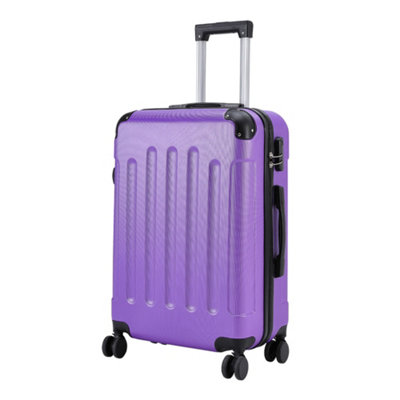 Purple Modern Hardside Spinner Suitcase with Combination Lock 24"