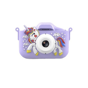 Purple New Mini Children HD Digital Toy Unicorn Camera