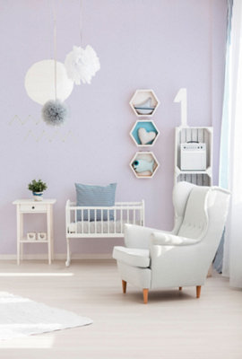 Purple Polka Dot Wallpaper for Girls, Purple Wallpaper for Girls Bedroom, Paste the Wall Wallpaper with Free Match