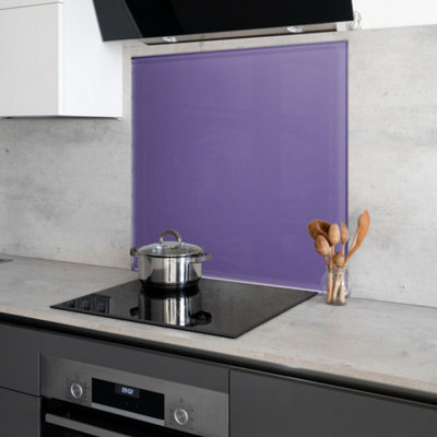 Purple Pout Toughened Glass Kitchen Splashback - 1000mm x 900mm