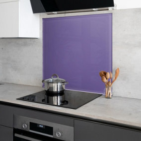 Purple Pout Toughened Glass Kitchen Splashback - 600mm x 600mm