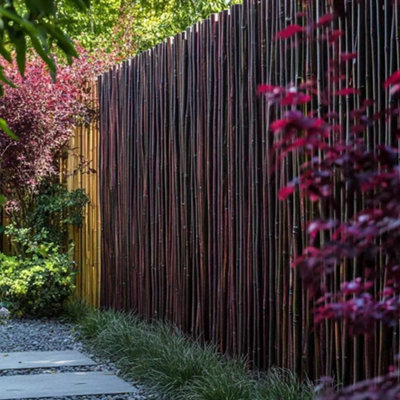 Purple Premium Thick Bamboo Cane Fencing Screening Rolls 1.9m(L) x 1.5m(H)