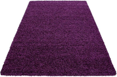 Purple Shaggy Area Rugs Elegant and Fade-Resistant Purple Carpet Runner - 120x170 cm