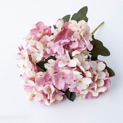 Purple Silk Artificial Hydrangea Flower Bouquet Wedding Centerpiece