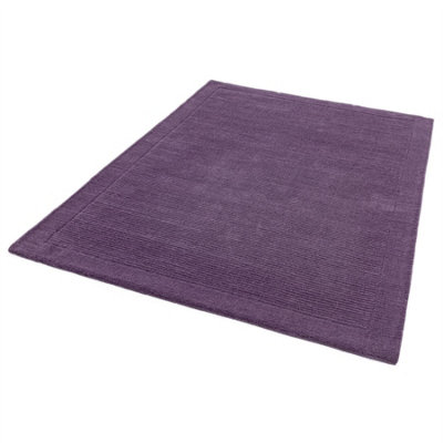 Purple Simple and Stylish Wool Handmade Modern Plain Rug for Living Room and Bedroom-160cm X 230cm