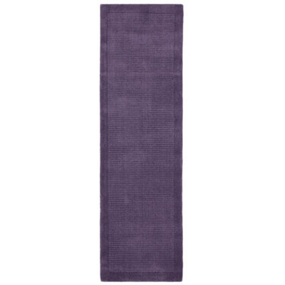 Purple Simple and Stylish Wool Handmade Modern Plain Rug for Living Room and Bedroom-200cm X 290cm