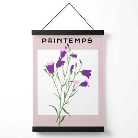Purple Wildflower Plant Flower Market Simplicity Medium Poster with Black Hanger
