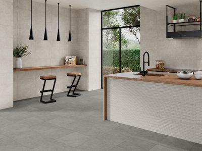 Pursue Cold Matt Lined 100mm x 100mm Ceramic Wall Tile SAMPLE