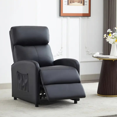 Push Back Recliner Chair, Single Sofa with Lumbar Support, Padded ...