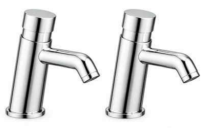 Push Button Non Concussive Basin Tap Chrome 2