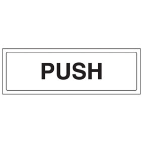Push - Door Sign Direction / General - Rigid Plastic - 300x100mm (x3)