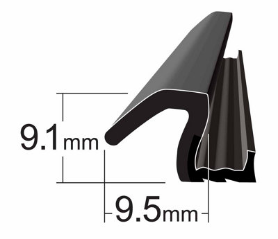 Push Fit Elite Joinery Seal for Casement Wooden Window/Doors/Frames - Black