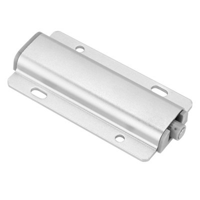 Push-to-Open Cabinet Door Latch with Damper Buffer-Handleless Silver Drawer Catch