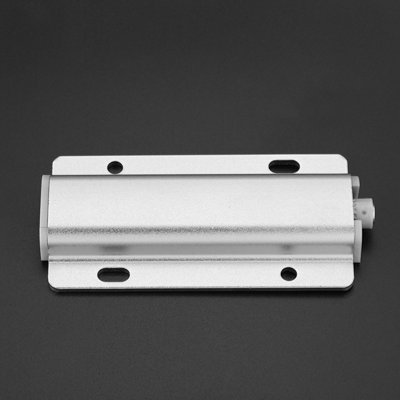 Push-to-Open Cabinet Door Latch with Damper Buffer-Handleless Silver Drawer Catch