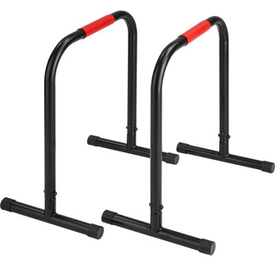 Push Up Bars - padded handles, dip station, height 70 cm  -  black