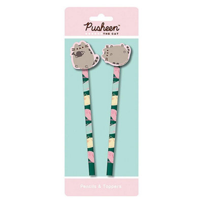 Pusheen Botanical Pencil Set (Pack Of 2) Green/Pink/Yellow (One Size)