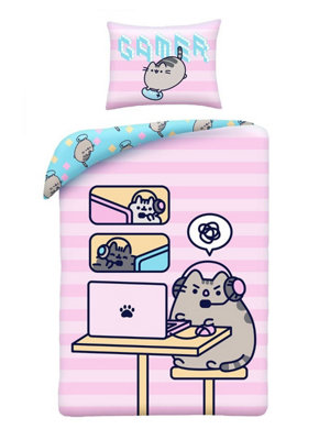 Pusheen Gamer 100 Cotton Single Duvet Cover Set