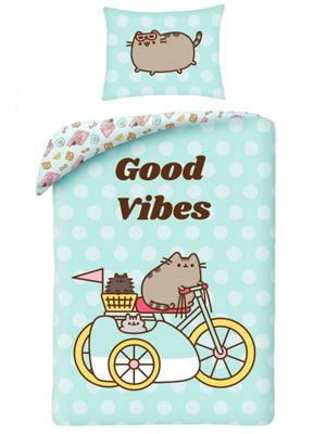 Pusheen Good Vibes 100% Cotton Single Duvet Cover Set