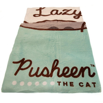 Pusheen Premium Coral Fleece Blanket Mint Green Brown Cream One Size DIY at B Q