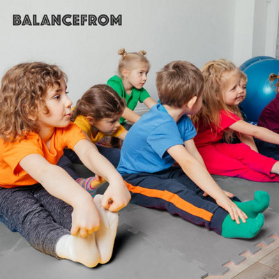 Puzzle Exercise Mat, BalanceFrom High-density EVA Foam Interlocking ...