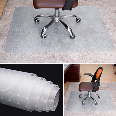 Segawe 60x46 PVC Chair Mat - Non-Slip Floor Protector For Carpet/Hardwood - White