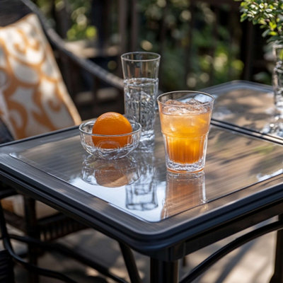 2-Pack Clear Plastic Table Protector Covers - 24x36 Inches, Thick PVC Vinyl, Wipeable & Water Resistant