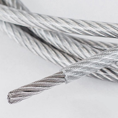 PVC Coated Galvanised Steel Wire Rope Cable 6mm x 75m ( Pack of: 1 ...