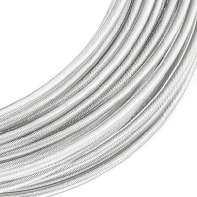 PVC Coated Galvanised Steel Wire Rope Cable 6mm x 75m ( Pack of: 1 ...