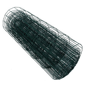 PVC Coated Galvanised Wire Netting Fencing Mesh Garden Fence 10 x 0.6 Metres