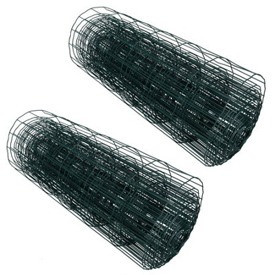 PVC Coated Galvanised Wire Netting Fencing Mesh Garden Fence 20 x 0.6 Metres